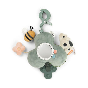 B-Ware Done By Deer Aktivitätsspiegel Tiny Farm Spielzeug für Babys mit Clip Grün