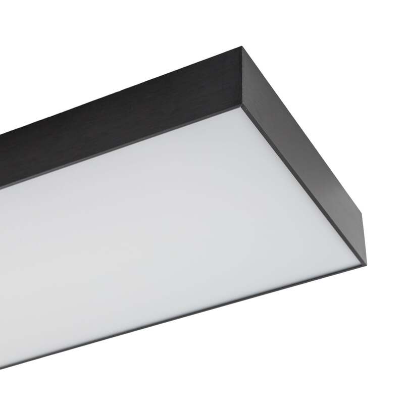 Lucande Deckenlampe Leicy LED Lampe dimmbar schwarz RGBIC CCT 100x25cm 1150lm - 4251911766301
