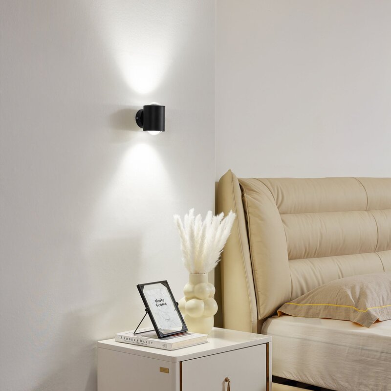 Lindby Wandlampe Wandleuchte LED Lampe Fassung oben unten schwarz - 4251911770551