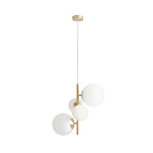 B-Ware ALDEX Hängeleuchte Joel Deckenlampe Pendelleuchte messing/weiß 4-flammig E2892