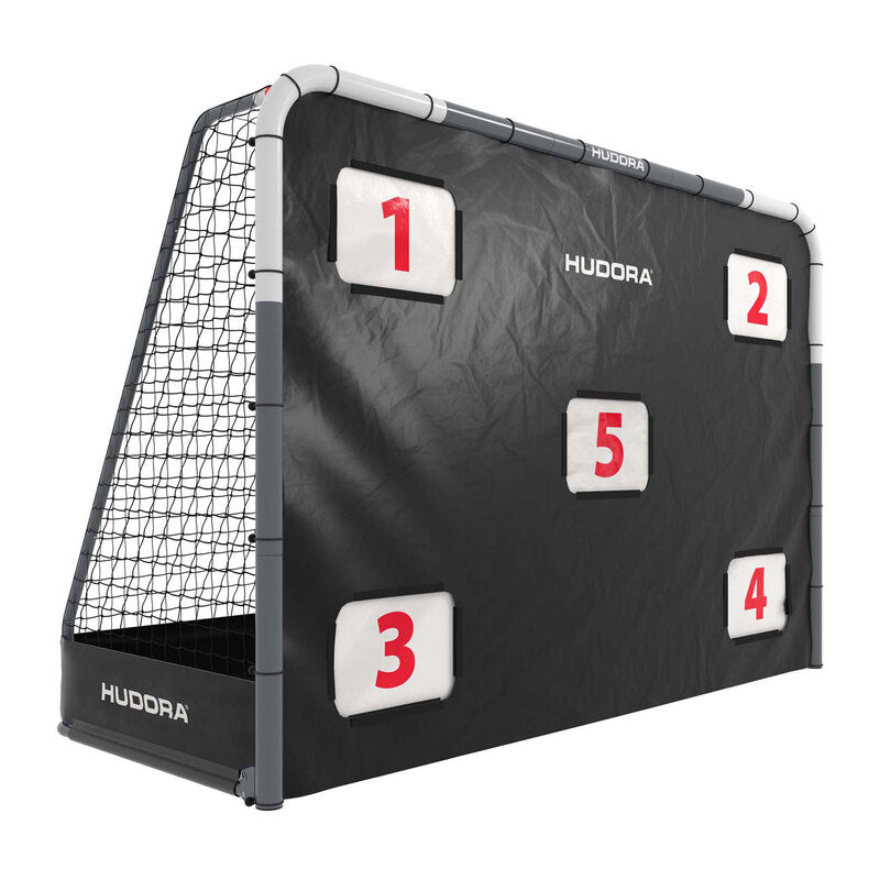 HUDORA Fußballtor Roco 300 Garten Fußballtor mit Torwand 315x208cm weiß stabil - 4005998769768