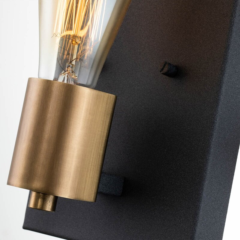 Quintiesse Wandleuchte Wandlampe Silas schwarz Stahl Beleuchtung einflammig - 5024005589716