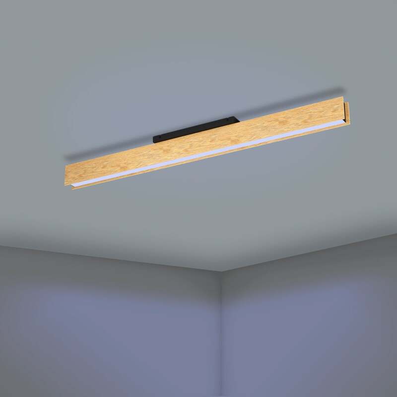 Smart-ZIG-LED-Deckenlampe Anchorena-Z 123 cm RGB CCT dimmbar Eglo Holz - 9008606243662