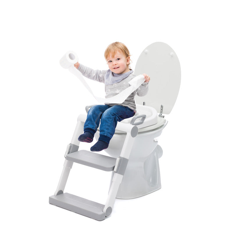 Fillikid Toilettentrainer Trainer Kinder höhenverstellbar rutschfeste Füße grau - 9120123449416