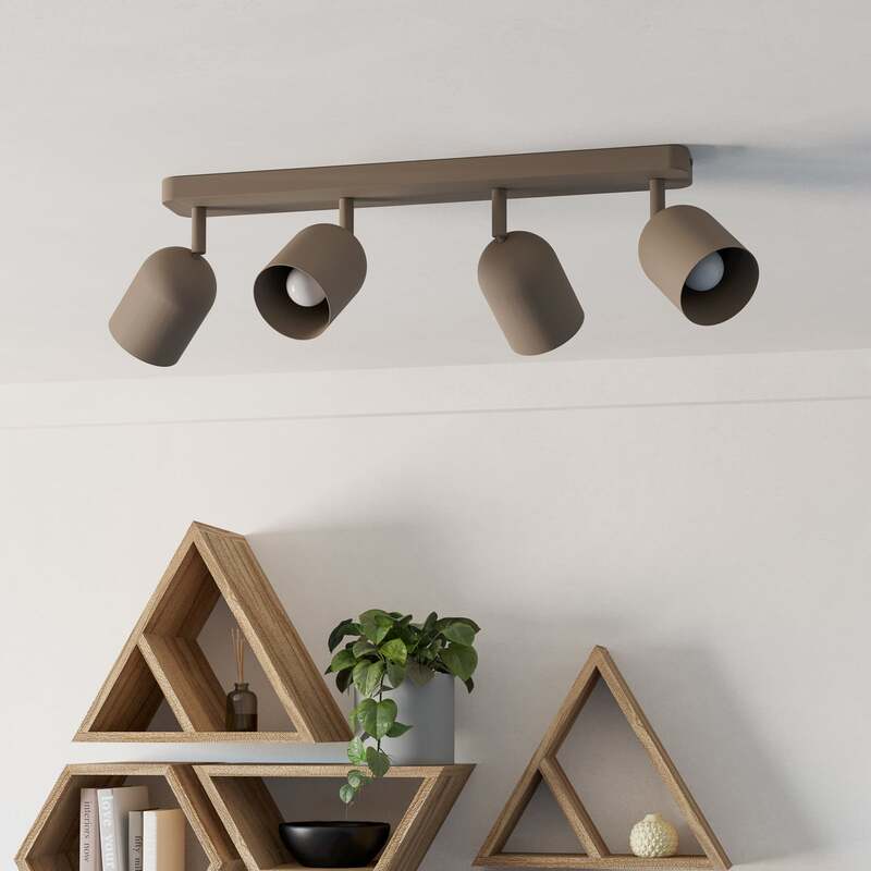 Eglo Deckenstrahler Tilston 4-flammig LED dimmbar Stahl beige 58cm 8x20,6cm - 9008606359745