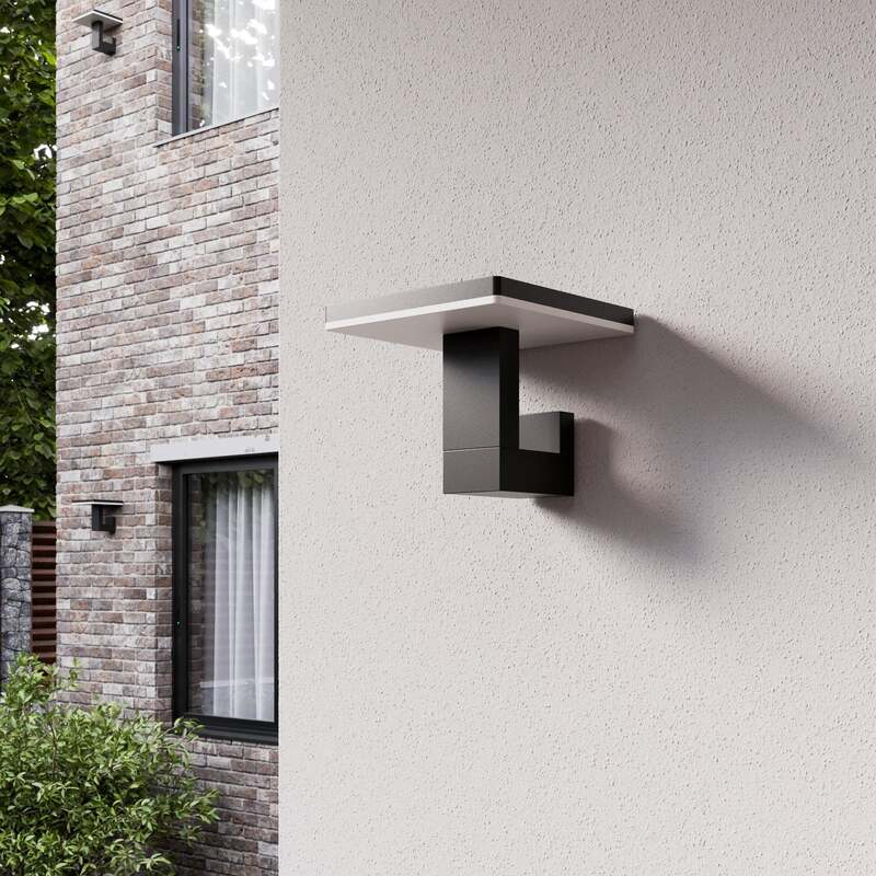Lucande Außenwandleuchte Olesia LED Gartenlampe anthrazit IP54 15x18cm 660lm - 4251096544282