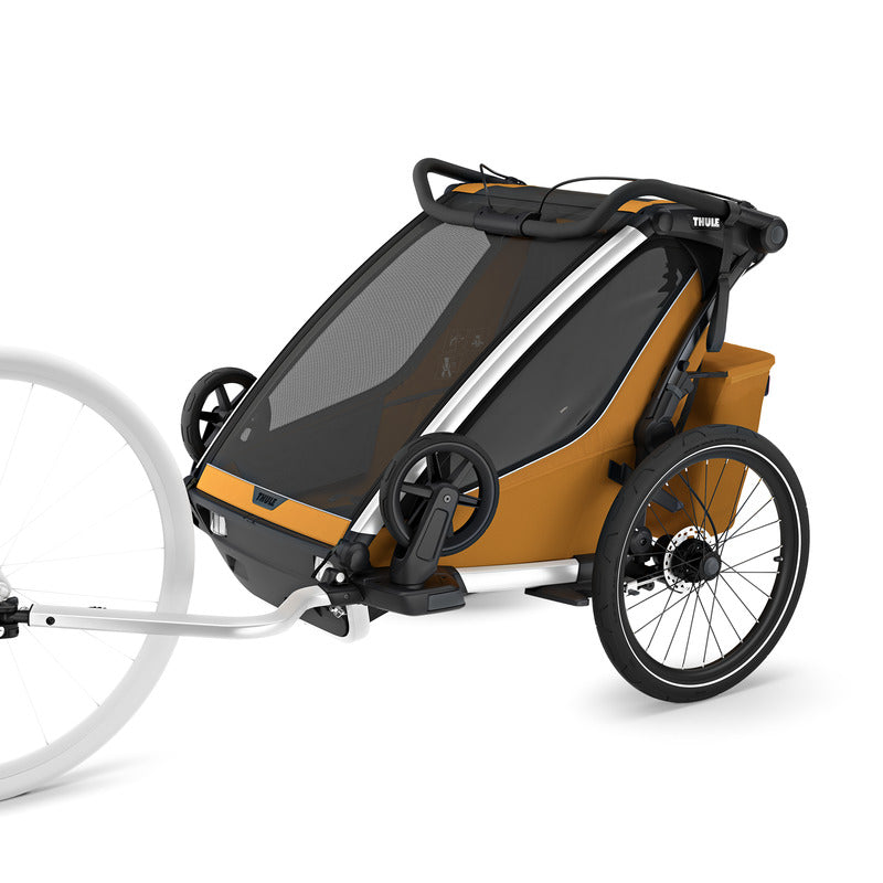 Thule Kinderwagen Buggy Chariot Sport 2 Joggingwagen Natur Gold 5-Punkt-Gurt - 0197074564764