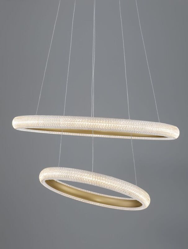 Nova Luce Pendelleuchte Hängeleuchte LED MEDORA Messing Warmweiß dimmbar 59 cm - 5212017433435