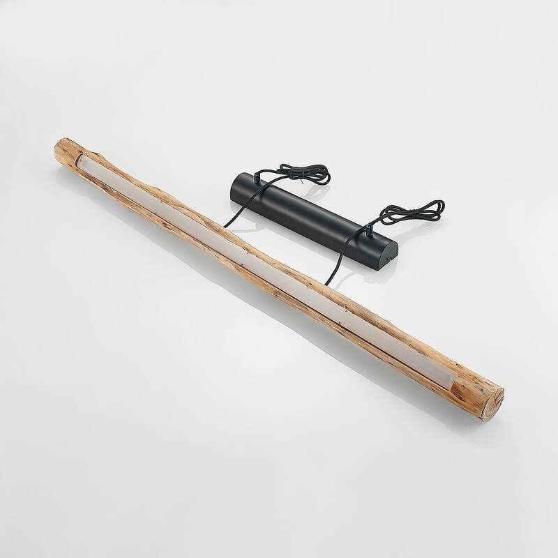 Lindby Hängeleuchte Nekala LED dimmbar Eukalyptusholz 120cm Pendelleuchte Lampe - 4251096597868