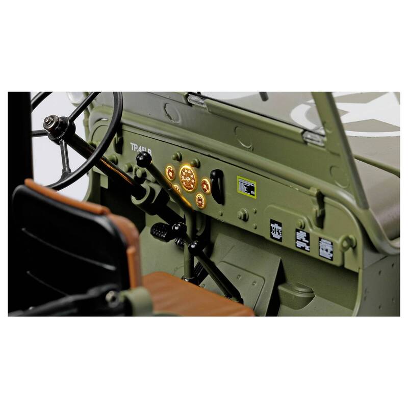 Amewi Jeep Willys MB Crawler RC Modellauto Elektro 4WD Allradantrieb 1:14 grau - 4262500346392