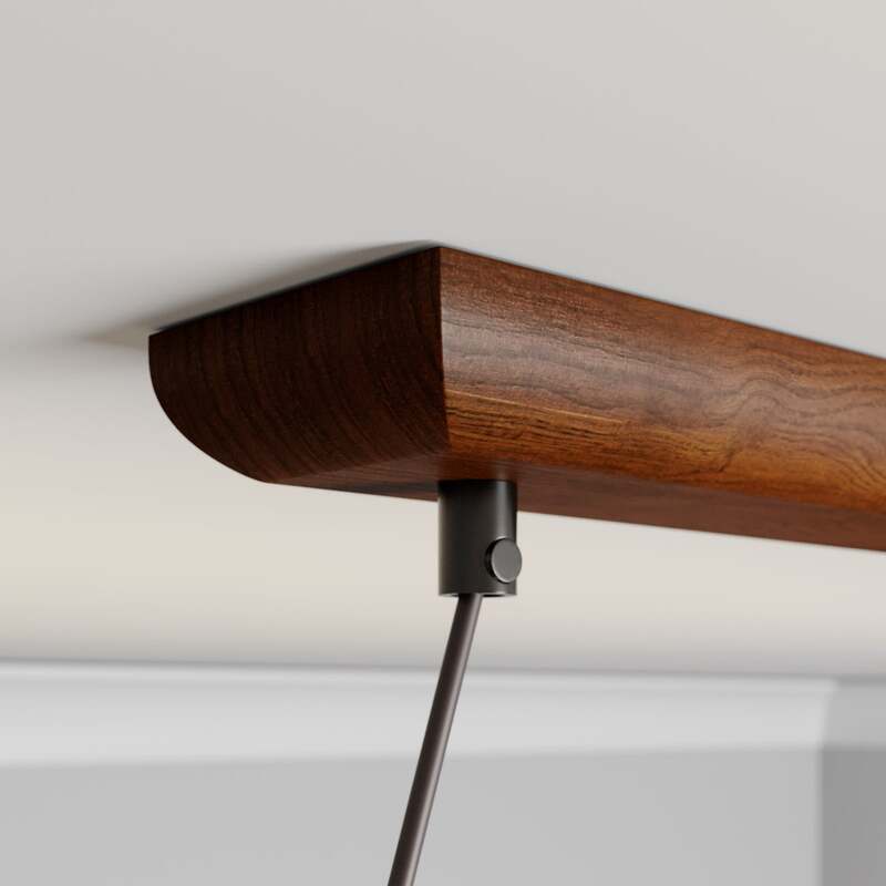 Euluna Hängeleuchte Sweden Hängelampe Leuchte Lampe zweiflammig nussbaum eiche - 5907687435178