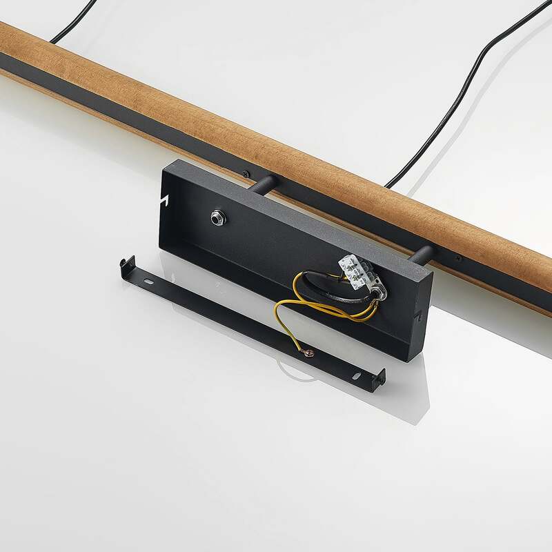 Lindby Hängeleuchte Flurin LED Pendelleuchte dimmbar schwarz-gold 107x26cm 3-flg - 4251096599930
