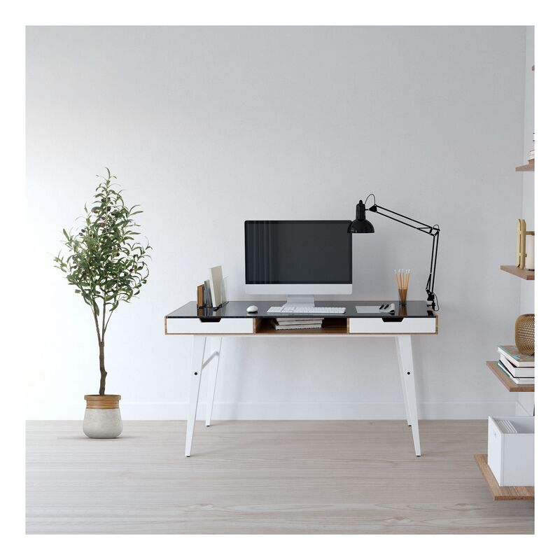 hjh OFFICE Kunstpflanze Kunstbaum OLIVE Kunststoff Zimmerpflanze Baum grün 120cm - 4064323017455