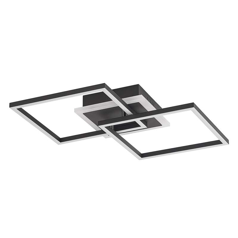 Lindby Deckenlampe Fjardo LED Lampe dimmbar CCT Fernbedienung schwarz - 4251911705652