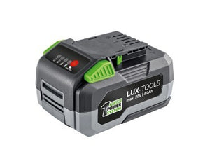 B-Ware LUX-TOOLS 20 V Li-Ion Akku 4 Ah Lithium-Ionen Akku Ladegerät 2 Stunden