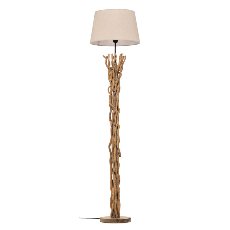 Euluna Stehleuchte Agar Stehlampe Lampe Leuchte E27 Stoff Holz SIEHE TEXT/FOTO - 8030626533189