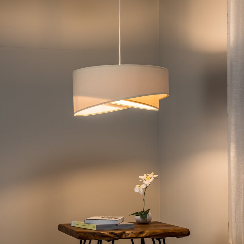 Euluna Pendelleuchte Vivien zweifarbig beige/weiß Pendelleuchte Deckenlampe L637 - 5902751346015