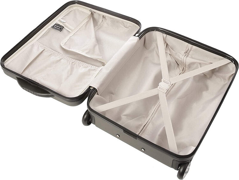 Aerolite Hartschalenkoffer 55x40x20cm Reisekoffer Handgepäck TSA Schloss schwarz - 5038230135075
