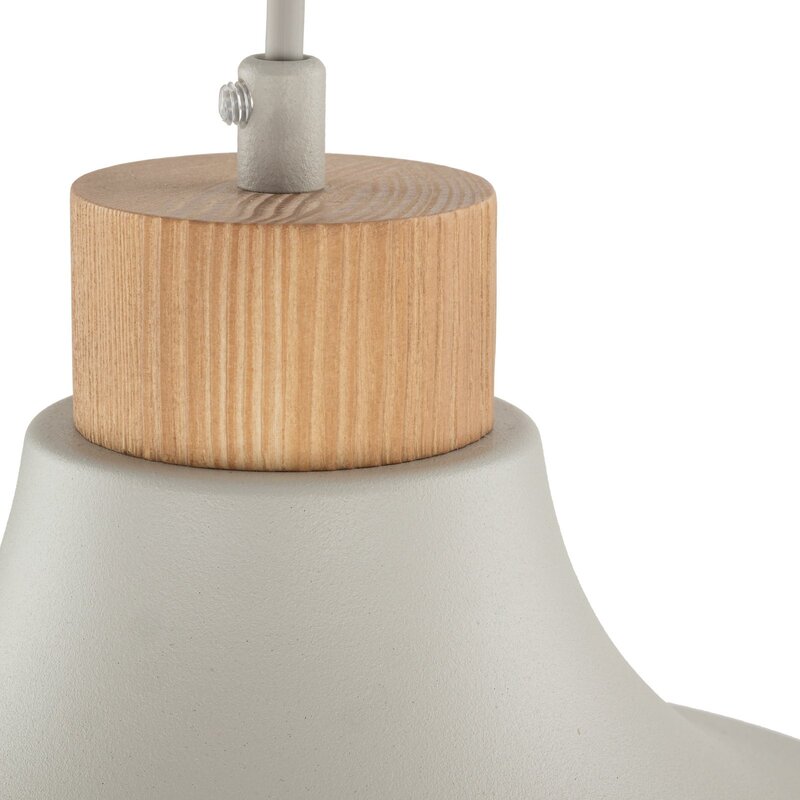 Envostar Hängeleuchte Kaitt Holzdetail Ø 34 cm beige Deckenlampe Lampe Leuchte - 5906135159987