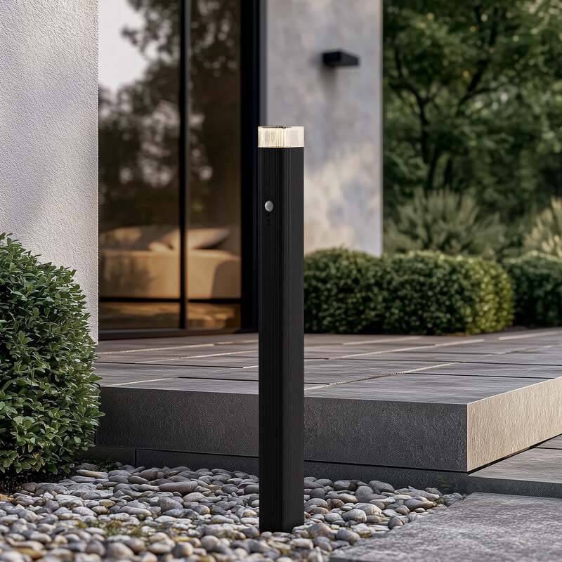 Lindby Wegeleuchte Wegelampe Halvar Sensor schwarz Bewegungsmelder 80cm GU10 LED - 4255830904226