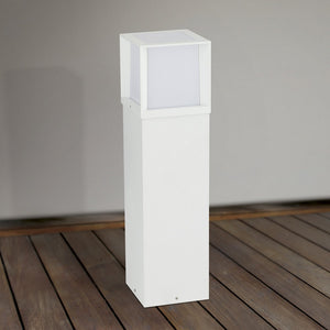 B-Ware Orion Wegelampe Henry Wegleuchte LED Außenlampe weiß Höhe 60 cm Alu Edelstahl