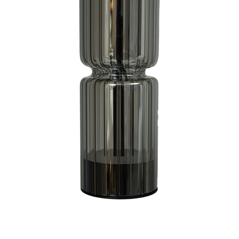 Lucande Pendelleuchte Hängeleuchte LED Glas schwarz rauchgrau Christelle 836 - 4251911786460