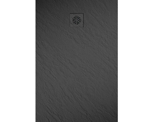 Jungborn Duschwanne Duschtasse Cento Rechteck Schwarz Mineralguss 120 x 80 cm - 8435398537555