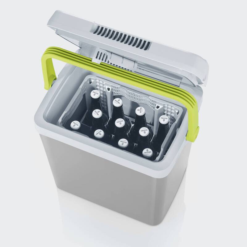 Severin Kühlbox Thermoelektrisch 25l Grau Grün 5V 12V 230V für Reisen und - 4008146040955