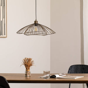 B-Ware Opviq Pendelleuchte Hängeleuchte Tel LED Lampe dimmbar messing Ø50cm 1-flammig