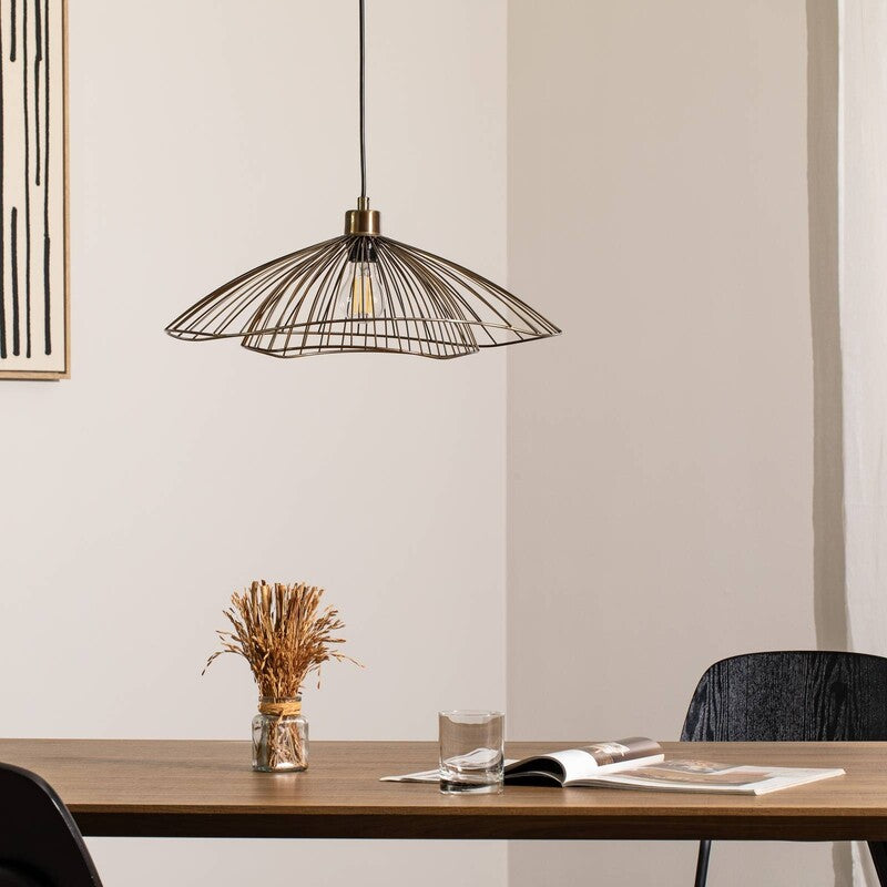 Opviq Pendelleuchte Hängeleuchte Tel LED Lampe dimmbar messing Ø50cm 1-flammig - 8684283478750