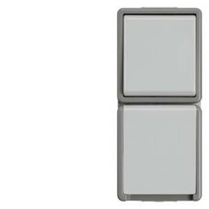 B-Ware Siemens Schutzkontakt-Steckdose Delta grau Aufputz 250V 10A IP44 1 Stück