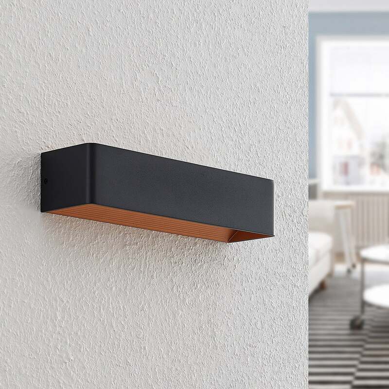 Arcchio LED Wandlampe Karam dimmbar schwarz gold Wandleuchte 11,2W 3000K 700lm - 4251096592191
