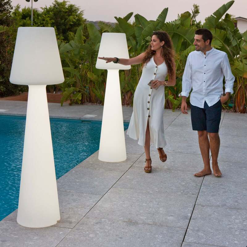 Newgarden Stehleuchte Lola LED dimmbar Gartenlampe Leuchte weiß 165cm IP65 - 8436542234887