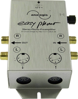 B-Ware EASY PHONO Entzerrer Vorverstärker Analogis Silber 1 Eingang 18-20000 Hz