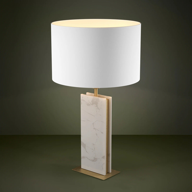 Stars Of Light Tischlampe Leuchte Eglo BELESAR LED Lampe Stein Textil weiß 67cm - 9008606306008