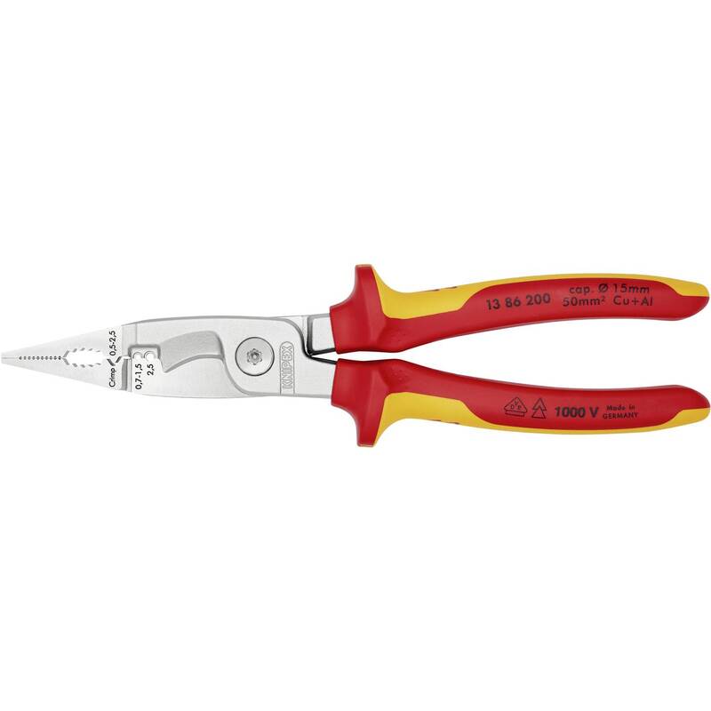 Knipex Multifunktionszange 13 86 200 Zange Handwerkzeug Crimpzange 50mm² 15mm - 4003773075097