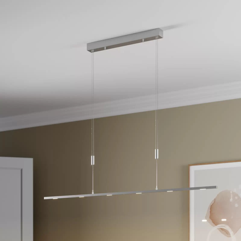 Pendellampe Hängeleuchte Lucande LED Arnik nickel matt dimmbar Metall Aluminium - 9621936