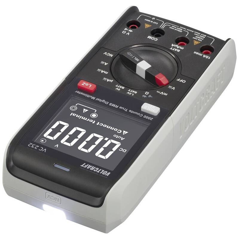 VOLTCRAFT VC232 Hand-Multimeter digital 600V True RMS mit Taschenlampenfunktion - 4064161218014