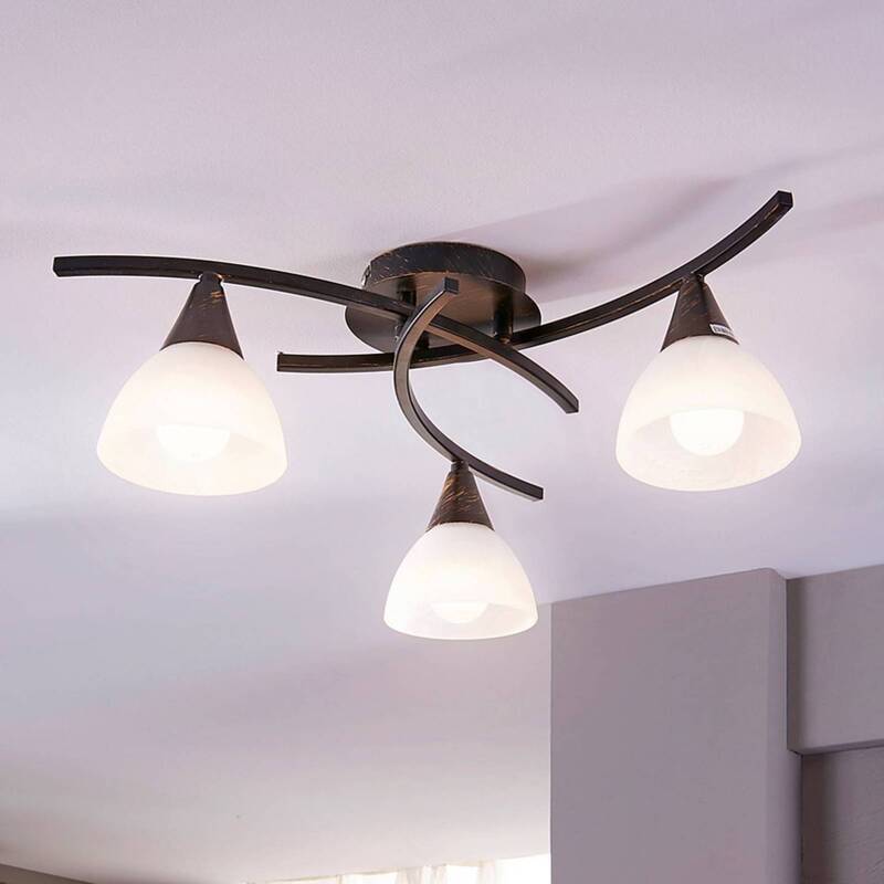Lindby Deckenlampe Della Hängeleuchte Lampe Leuchte dreiflammig E14 schwarz g482 - 4251096521948