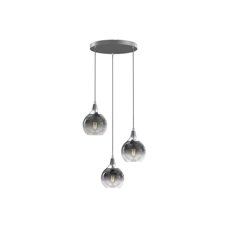 Hängeleuchte Monte 3-flammig silber E27 60W variabel 30-90 cm Milagro - 5902693783237