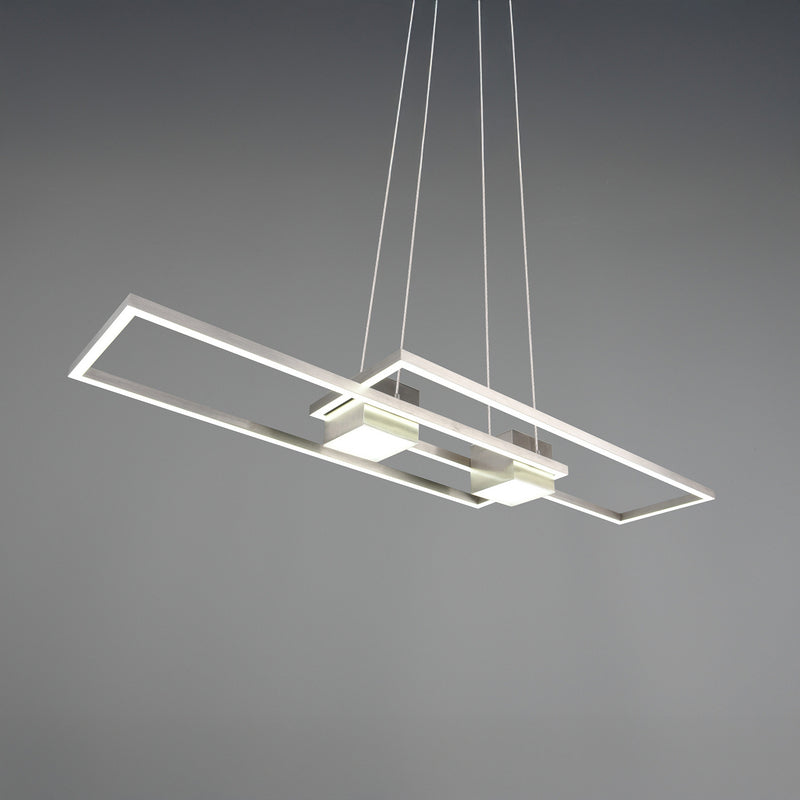 TRIO LIGHTING Hängelampe Pendelleuchte Albany LED dimmbar nickel 100x28cm - 4017807610321