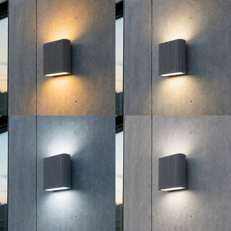 Lucande Außenwandleuchte Gartenlampe Raija LED Lampe dimmbar anthrazit 19cm - 4255830911569