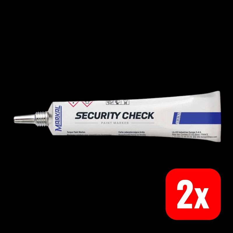 Security Check Paint Marker  Black  Extended Plastic Tip - 0048615966731