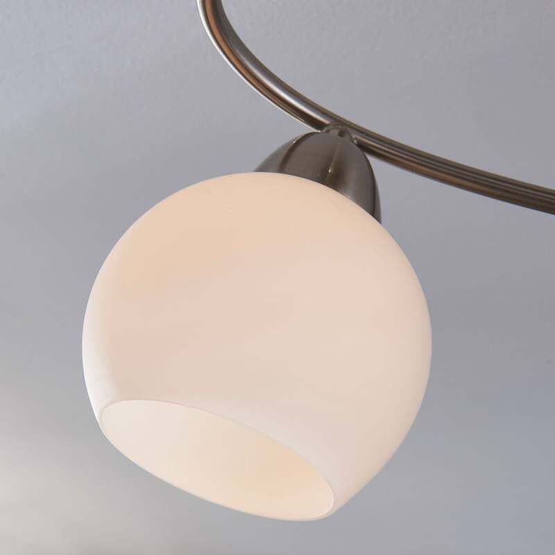 Lindby Deckenleuchte Svean LED Lampe 4-flammig dimmbar weiß nickel 42,5cm - 4251096517231