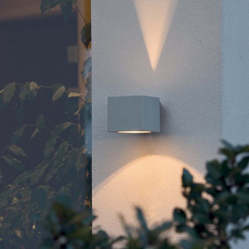 Außenwandleuchte Modena Square grau IP44 Aluminium 25W G9 Halogen - 7318307341300
