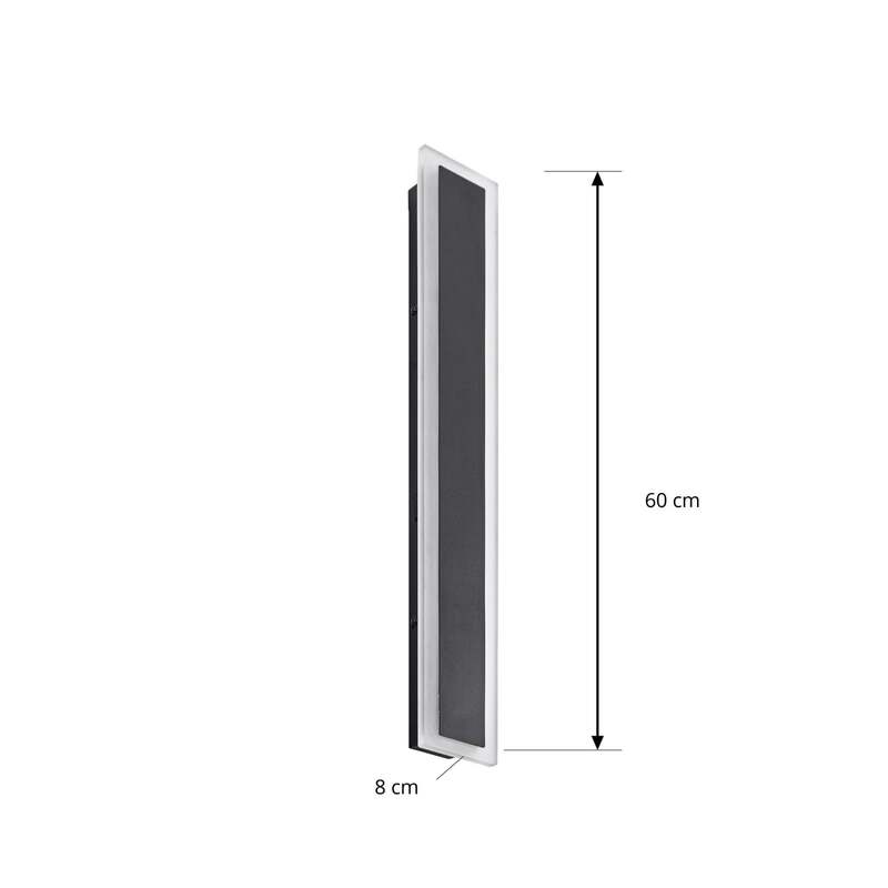 Lucande Außenwandleuchte Ilora LED Gartenlampe schwarz CCT IP65 60cm 380Lumen - 4255830910494