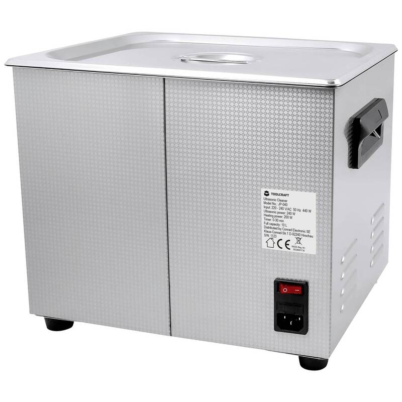 Toolcraft Ultraschallreiniger 10l Werkstatt Schmuck Edelstahl 440W mit Heizung - 4064161294131