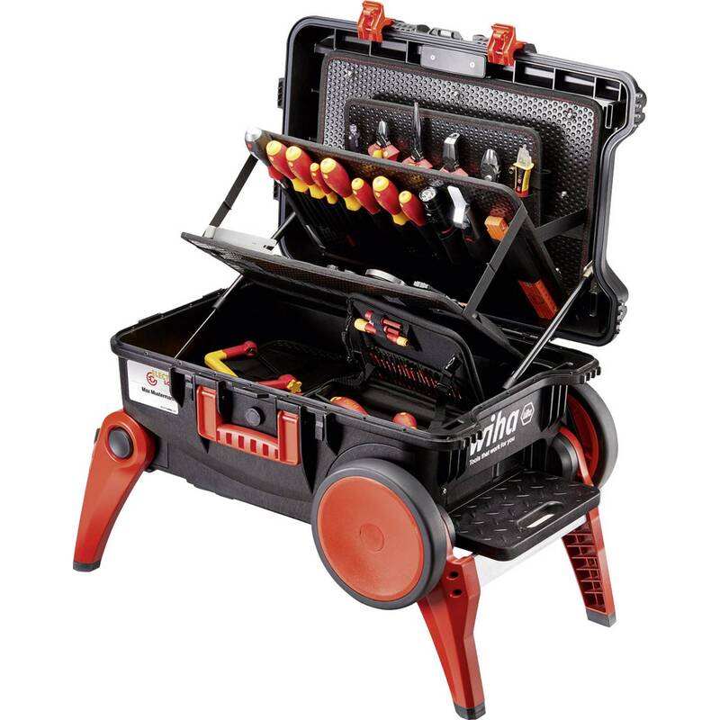 Wiha Werkzeugkoffer Handwerker 104-teilig Profi Set Elektriker schwarz 680x497mm - 4010995441289