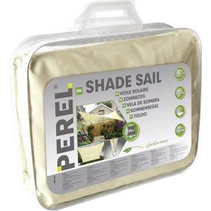 B-Ware Perel Sonnensegel Sonnenschutz Segel 5000x5000mm UV-Schutz creme Polyester 1 St.