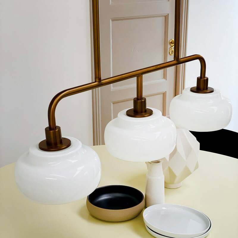 Dyberg Larsen Pendellampe Ossett LED Hängelampe dimmbar bronze 80cm 3-flammig - 5704709093091